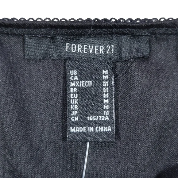 Forever 21 Mesh Maxi Skirt Womens M Black Embroidered Floral Whimsigoth Romantic - Picture 3 of 13